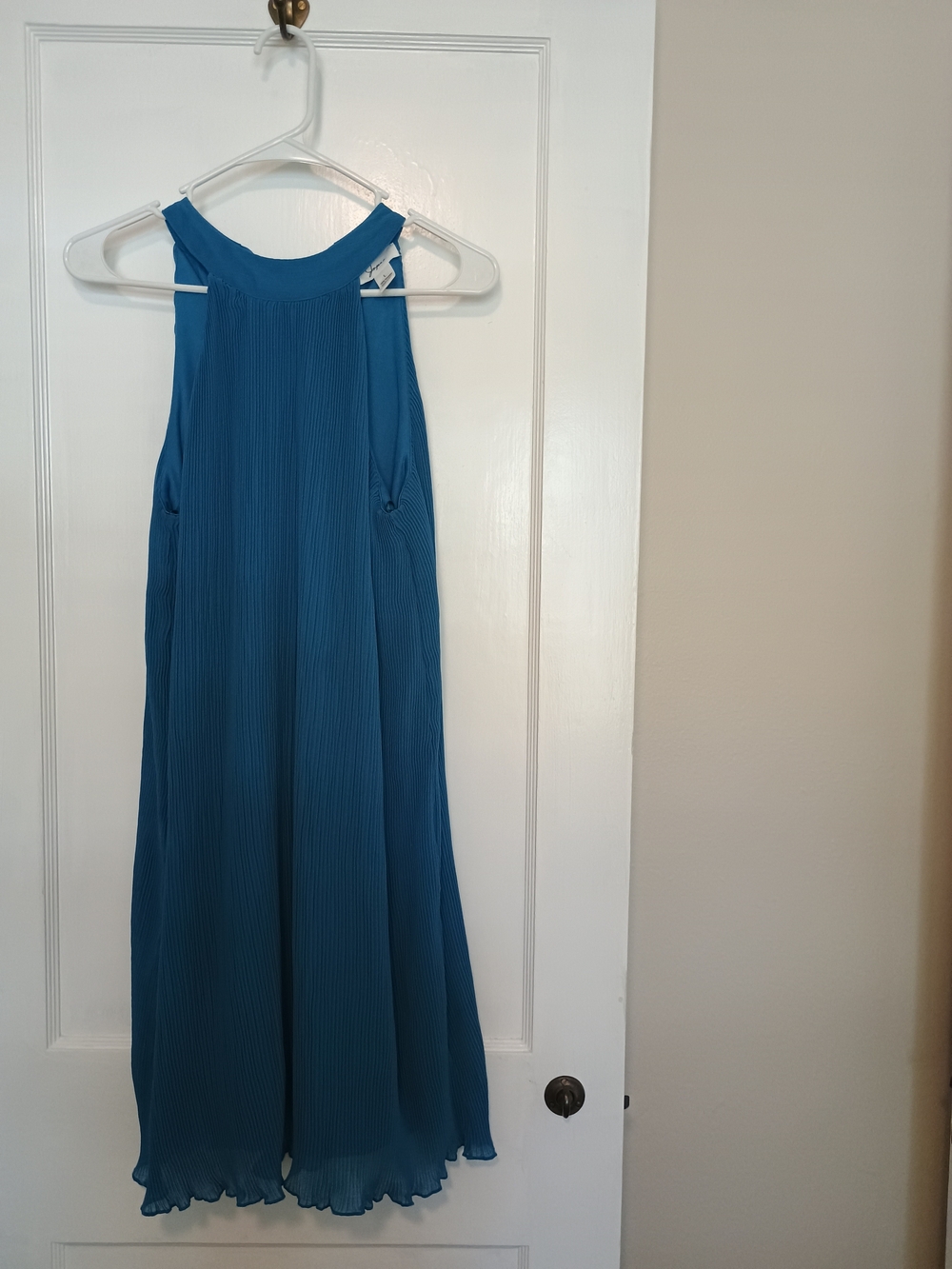 Japna Blue Pleated Midi Dress